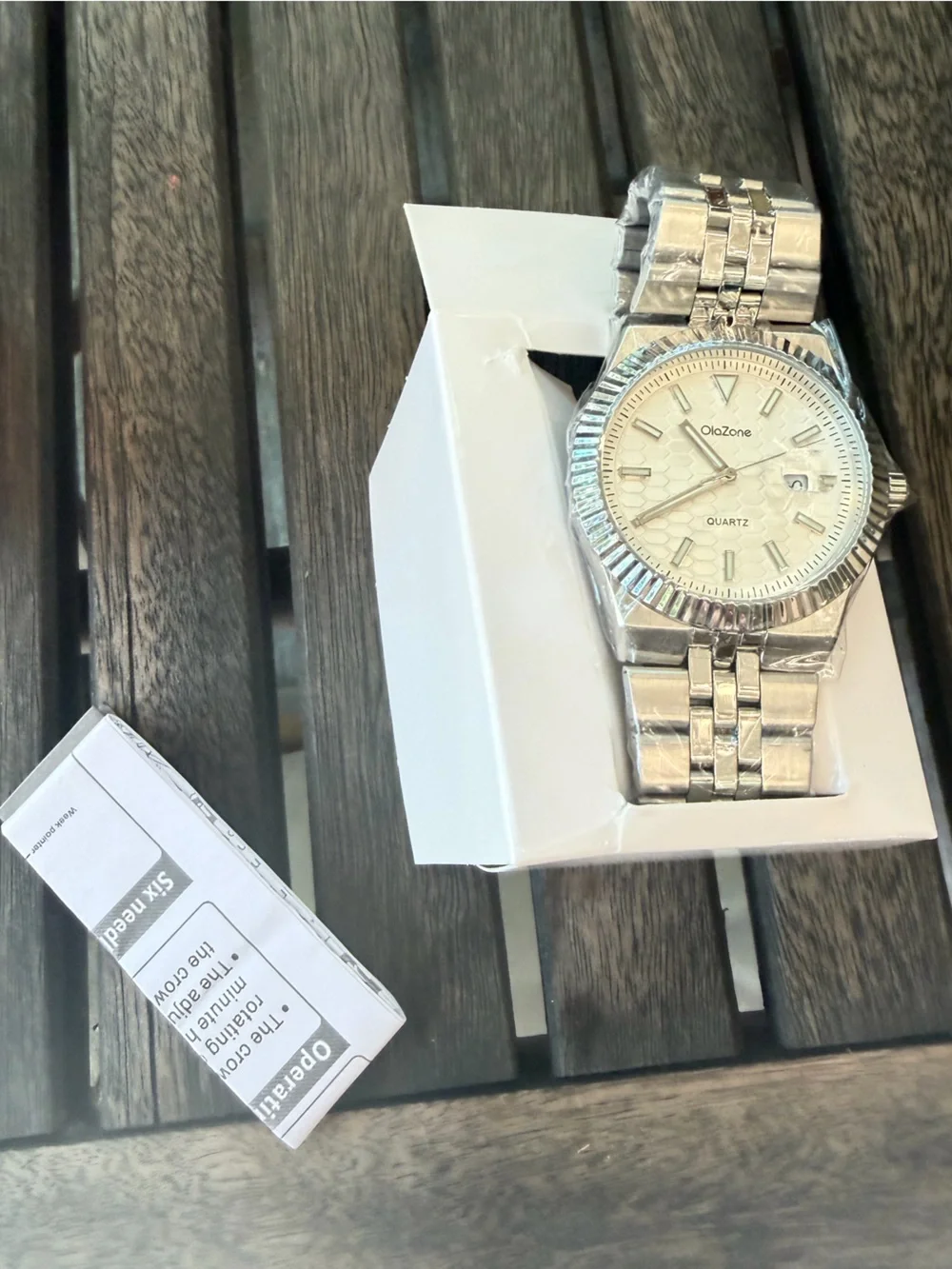 Stainless Steel Men's Watch - Silver Dial